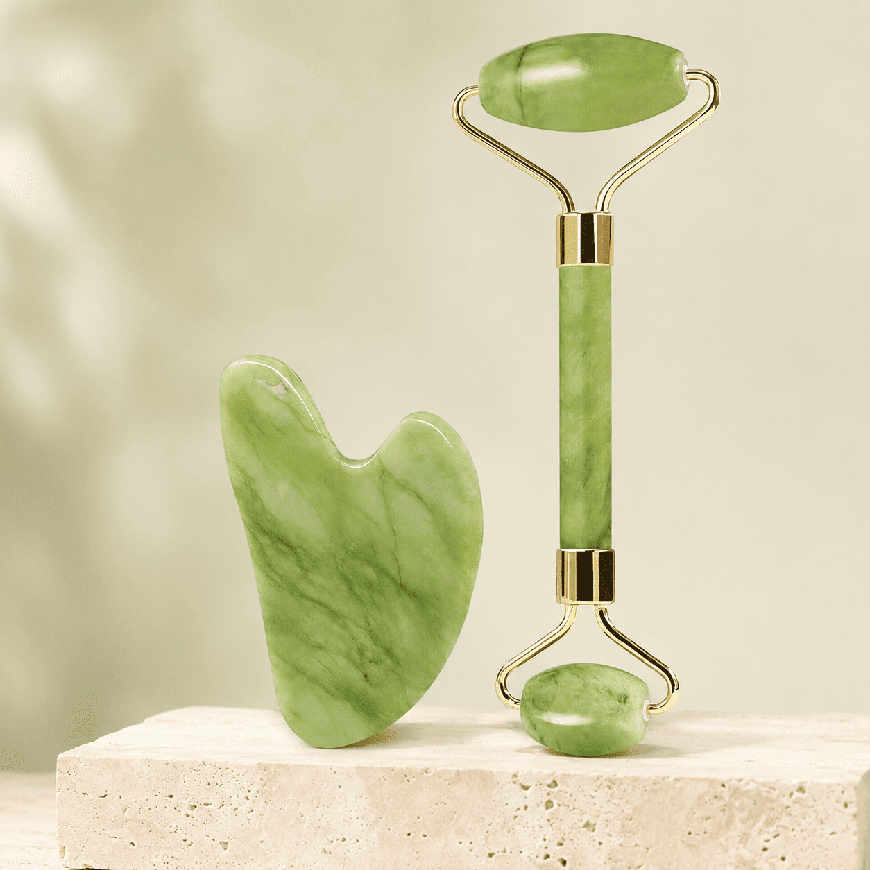 BeNat Jade Roller & Gua Sha Gift Set