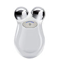 White microcurrent facial toning massager front view