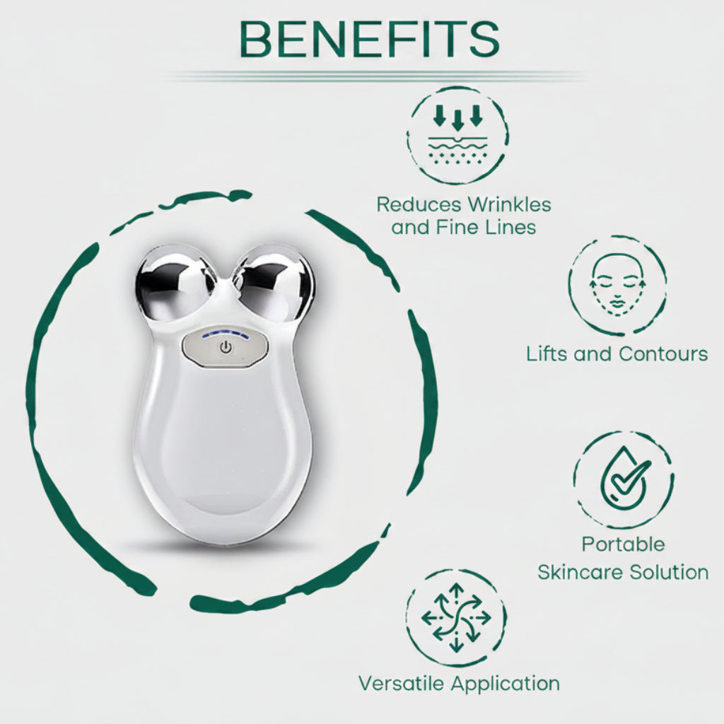Benefits of the white microcurrent facial toning massager