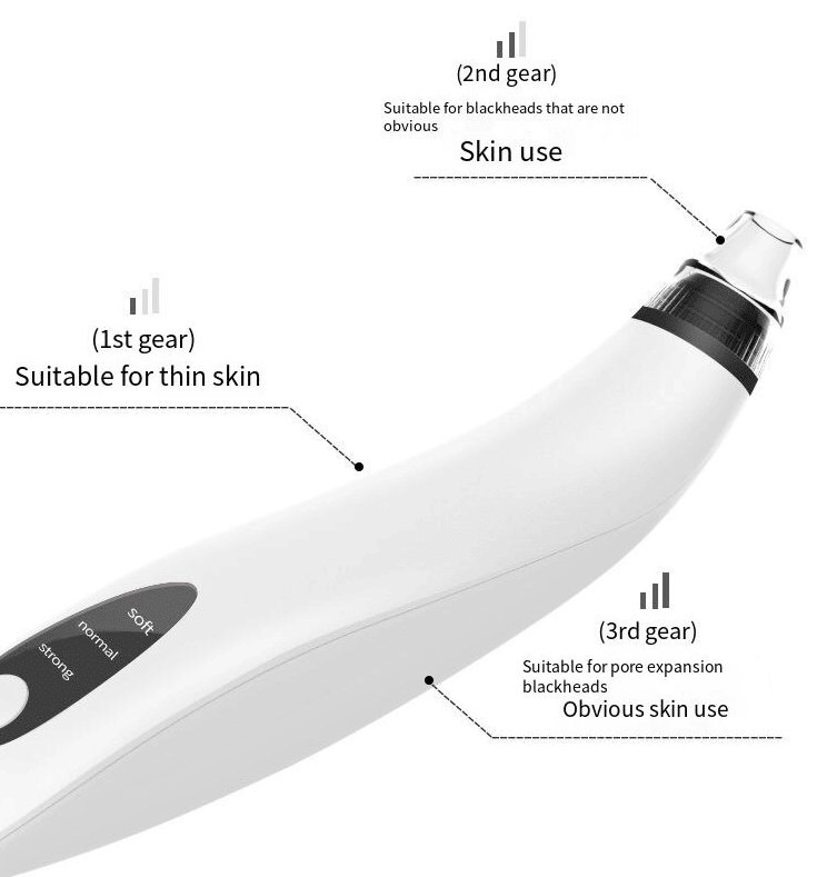 Electric pore vacuum being used on the nose area