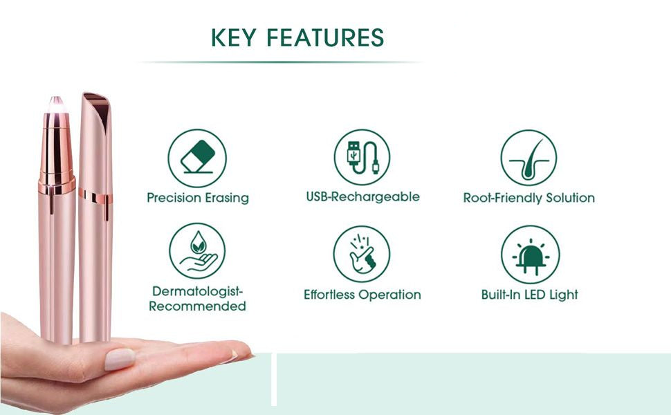 Key features of the rechargeable facial hair remover set