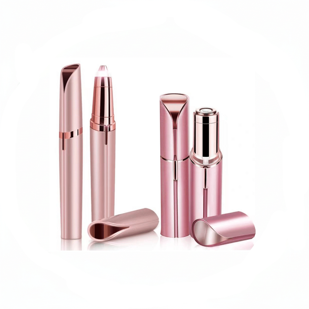 Rose gold rechargeable facial and eyebrow hair remover set